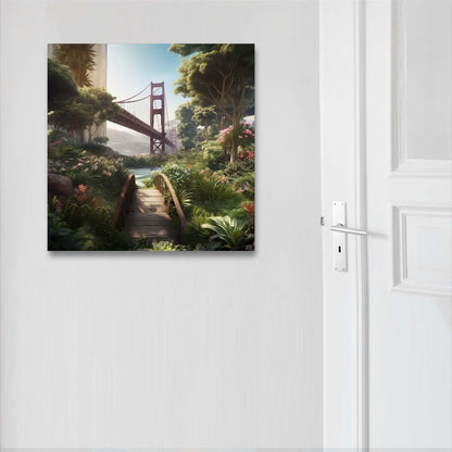 San Fransisco Golden Gate Bridge Golden Gate Bridge - Wandbild in der Stilrichtung Urban Jungle