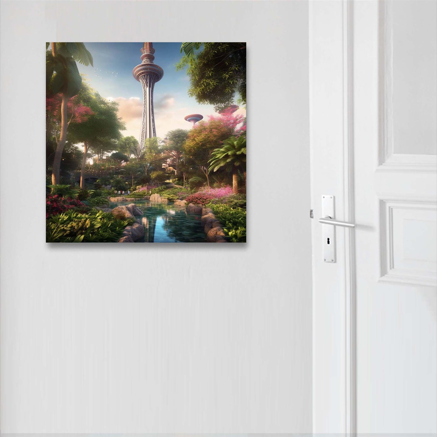 Shanghai Skyline - Wandbild in der Stilrichtung Urban Jungle