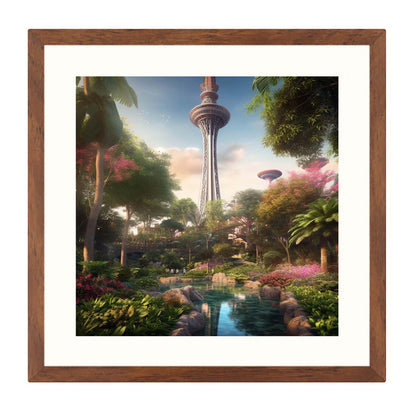 Shanghai Skyline - Wandbild in der Stilrichtung Urban Jungle