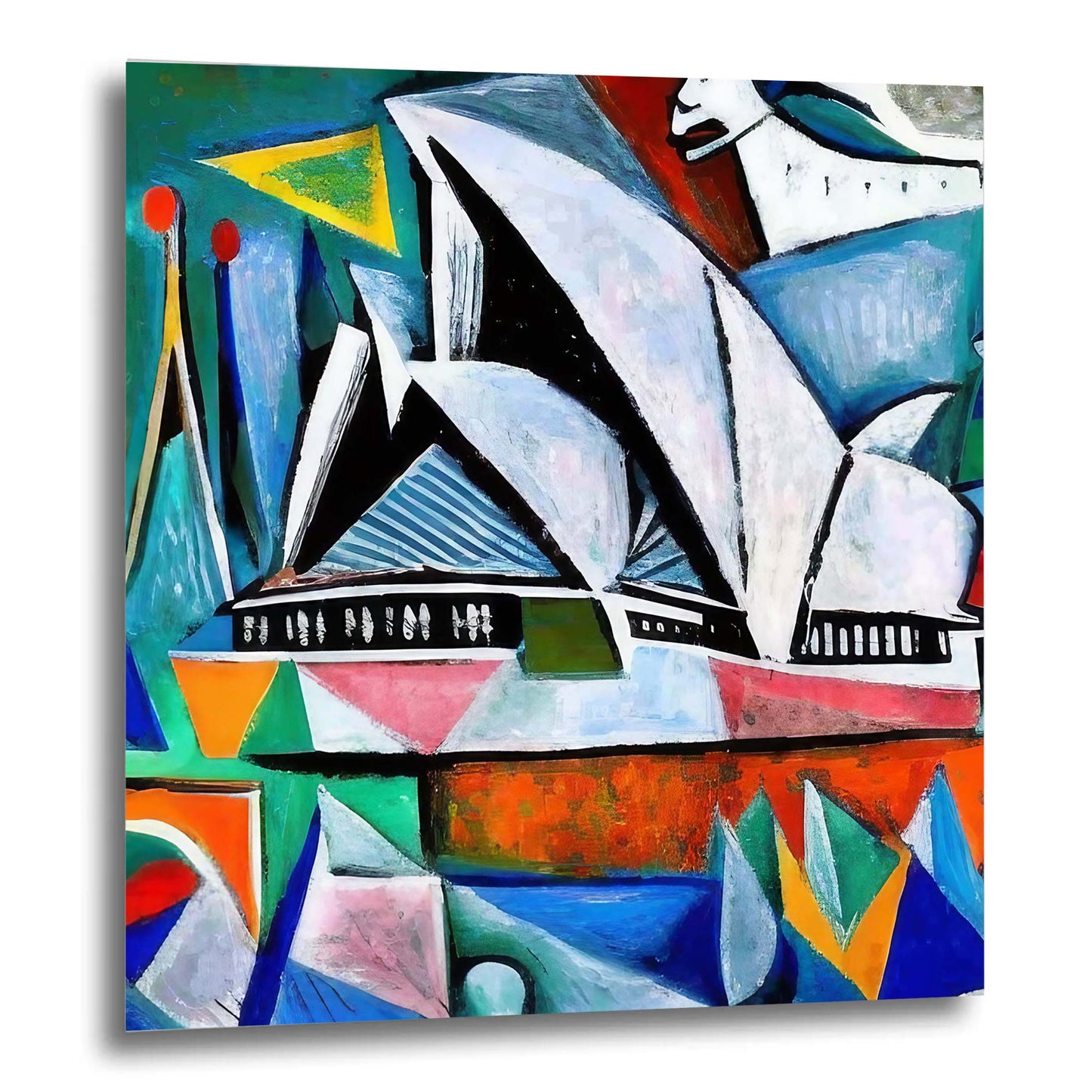 Sydney - Opera House - Wandbild in der Stilrichtung des Expressionismus