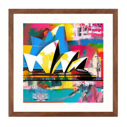 Sydney - Opera House -  Wandbild in der Stilrichtung der Pop-Art