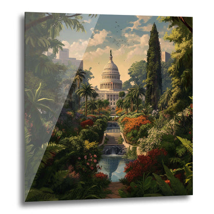 Washington Kapitol - Wandbild in der Stilrichtung Urban Jungle