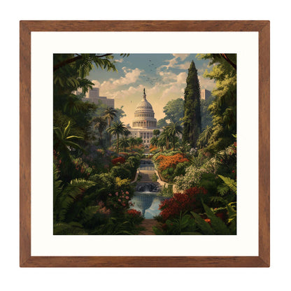 Washington Kapitol - Wandbild in der Stilrichtung Urban Jungle