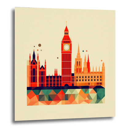 London Westminster Palace - Wandbild in der Stilrichtung des Minimalismus