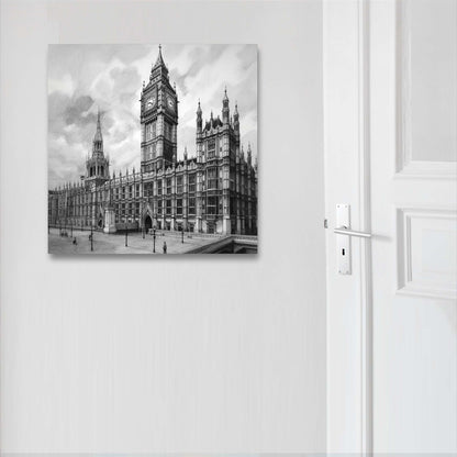 London Westminster Palace - Wandbild in der Stilrichtung einer Zeichnung